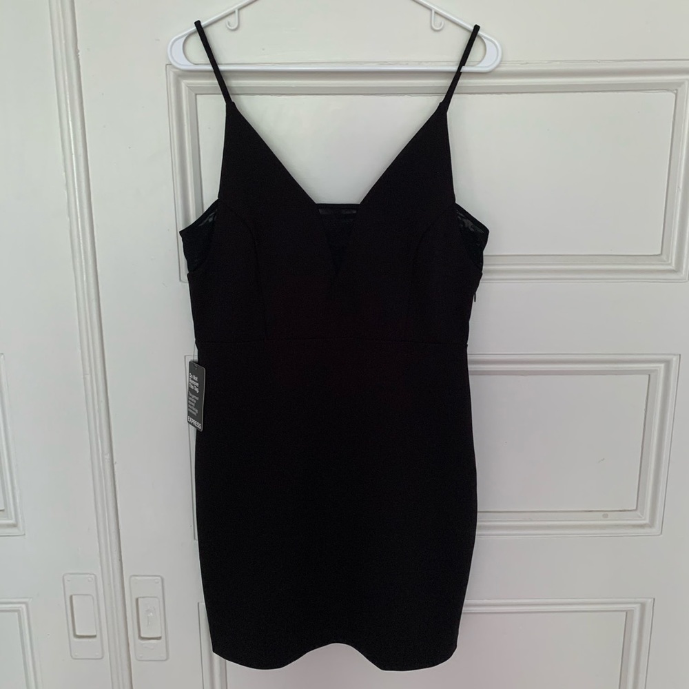 Express Mesh Inset Mini Sheath Dress - Picture 3 of 7